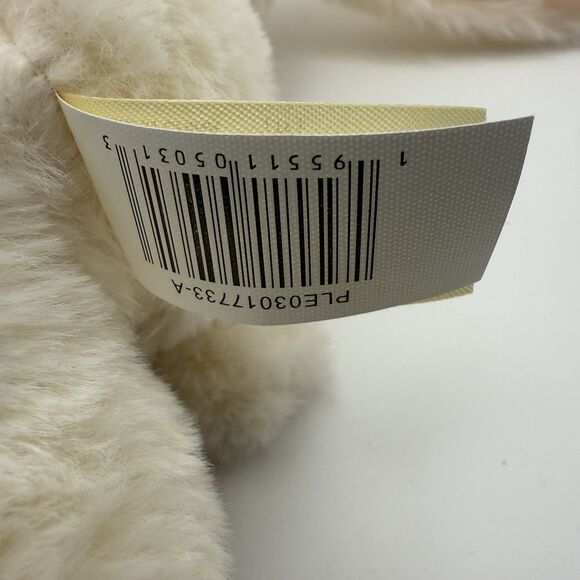 MTY International Bunny 10" Plush Cream Rabbit Peach Orange Bow Lop Ears Lovey - Picture 6 of 7